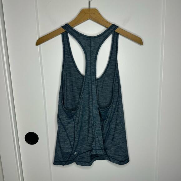 Lululemon Train Times Tank Top Heathered Nile Blue Size 8 - Picture 5 of 5